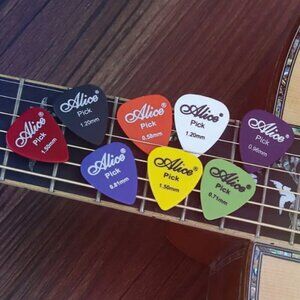 Alice Guitar Picks Multi Pack 30 Pieces Comes in a Divider Plastic Box
